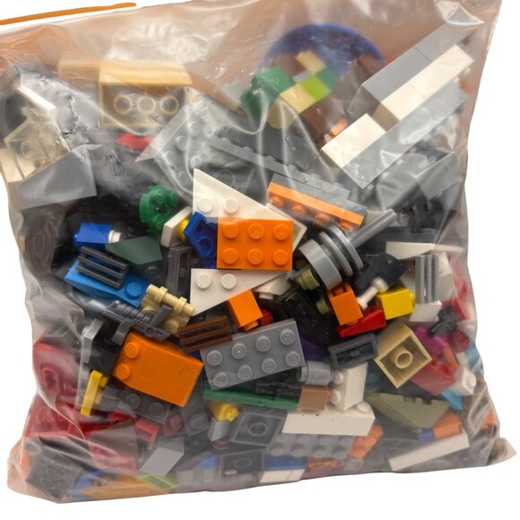 Mixed Lego Building Blocks 27 Oz Assorted Colors & Shapes Bulk Lot - Picture 3 of 4